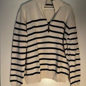 Brandy Melville Black and White Striped Sweater